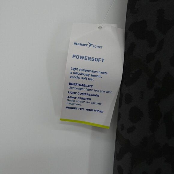 NWT Old Navy S Powersoft Leopard Leggings Extra High Rise Athleisure Gymcore - Picture 12 of 14